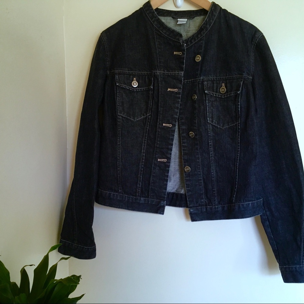 Garnet Hill Dark Blue Denim Jacket